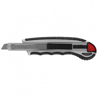 Cuțit din aluminiu cu lamă snap-off 09mm Strend Pro, control piston-valvă cu 5 lame, în blister