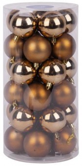 Ball MagicHome, 30 buc, 6 cm, cupru, pentru brad