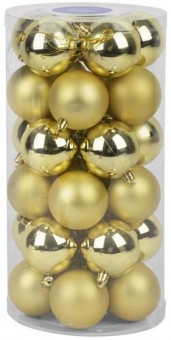 Ball MagicHome, 30 buc, 6 cm, auriu, pentru brad