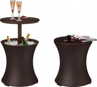 Bar Keter® COOL BAR RATTAN, whisky maro, 49x49x57/82 cm,