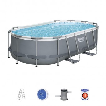 Set piscină supraterană Bestway® Power Steel™ 4,24 m x 2,50 m x 1,00 m