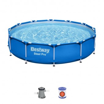 Set piscină supraterană Bestway® Steel Pro MAX ™ 3,66 m x 76 cm, filtru