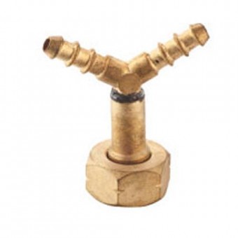 Conector furtun Y din alamă Strend Pro AB-190, Ms, 2+1