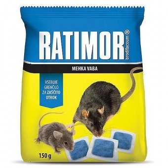 Momeală proaspătă Brodifacoum, RATIMOR®150 g, moale
