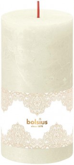 Lumanare Bolsius Gold Dantela, cilindru, Craciun, 54 ore, 68x130 mm