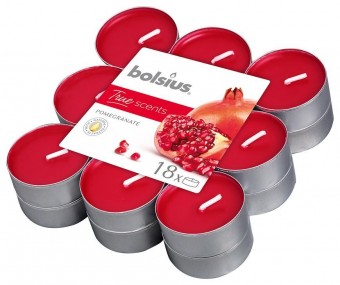 Lumanari Bolsius Tealight True Scents, rodie, pachet. 18 bucati