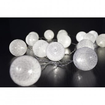 Christmas Light MagicHome Cottonball, Alb, L-3 m, IP20
