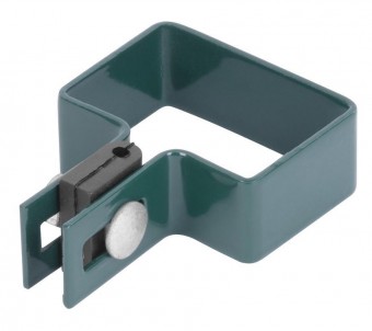 Clemă Strend Pro EUROSTANDARD, 60x40 mm, capăt, verde, Zn + PVC, RAL6005, pentru stâlp pătrat