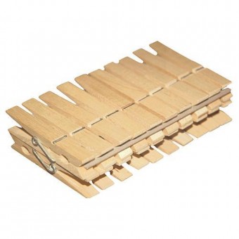 Cleme de rufe York 096050, 20 buc, lemn
