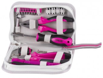 Set unelte combinate SET DOAMNE12, 23 piese, roz