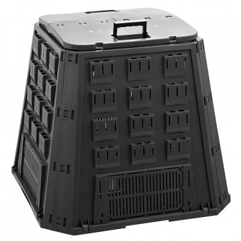 Composter 400 lit. 885x0800x885mm EVOGREEN hobby, negru