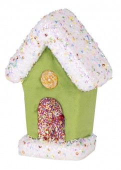 Decor MagicHome Candy Line, casa, verde, 16 cm, agat