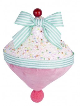 Decor MagicHome Candy Line, roz, 15 cm, agatat