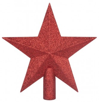 Decor MagicHome Christmas, 1 buc, 20 cm, stea, rosu, pentru brad
