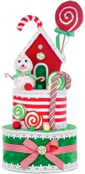 Decoratiune MagicHome Craciun, Tort 27x57 cm