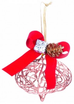 Decor MagicHome Craciun, cupru, 10x15 cm