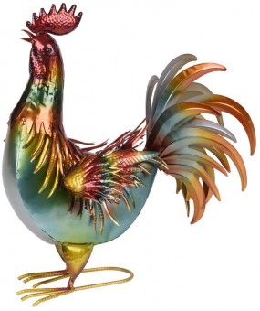 Decorat Mecco 5601, Cocoș, 50 cm, tablă