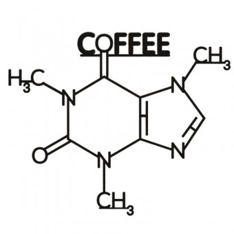 Decoratiune metalica de perete Krodesign Coffee KRO-1119, dimensiune 60 cm, negru, grosime 1.5 mm