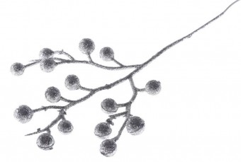Ramura decorativa GliBerries. argint, 28cm, 6 buc