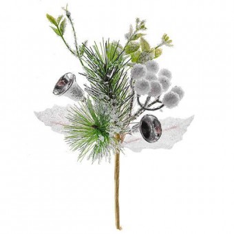 Ramura decorativa cu clopot 18cm, 6 buc