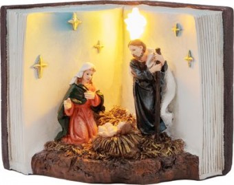 Decor de Craciun MagicHome, Nastere in carte, LED, interior, 13,5x8x9,5 cm
