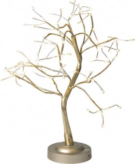 Decor de Crăciun MagicHome, brad, 108 LED alb cald, 3xAA, USB, iluminare simplă, 45 cm
