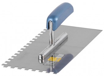 Mistrie din oțel crestat 280x130 mm Strend pro, dinți 6, mâner din lemn, lustruit