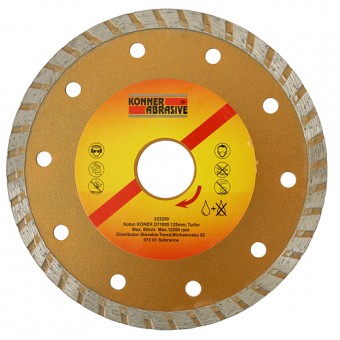 Disc de tăiat diamant KONNER 180mm, TURBO+