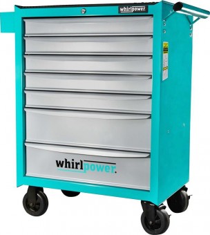 Cărucior de atelier cu scule whirlpower®, dulap atelier 211, 7 sertare