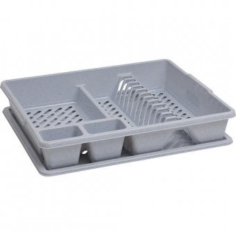 Scurgător de vase Curver® 173460, gri Lux, 45x38x9 cm