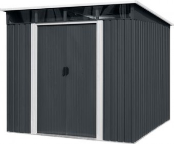 Domček Strend Pro, záhradný, plech, antracit, 238x193x202 cm