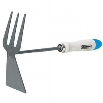Sapa dubla 3 dinti 30cm AQUACRAFT, maner ergonomic pvc