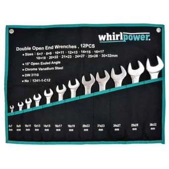 Set chei duble cu capăt deschis Whirlpower® 1241-1-C12, 12 bucăți