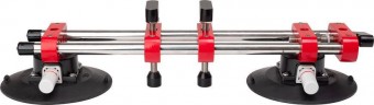 Suport de sticlă Strend Pro, cu aspirație, cu 2 cupole, profesional, max. 150 kg