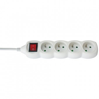 Cablu prelungitor electric DG-F804BK 3 m 4 priză + întrerupător