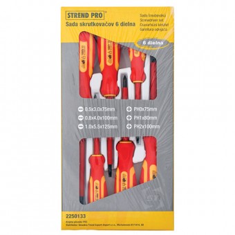 Set de șurubelnițe VDE electrician 6 buc Strend Pro, VDE 1000V, Cr-V
