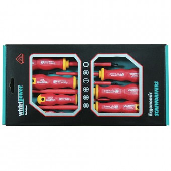 Set de șurubelnițe electrician VDE, 5 buc + tester de tensiune Whirlpower, 1000V, GS