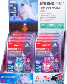 Far Strend Pro Far, LED, 15 lm, mini, roz/albastru, Sellbox 8 buc