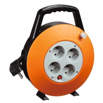 Cablu prelungitor Strend Pro CR040, 4 prize, L-7,5 m, pvc, pe tambur