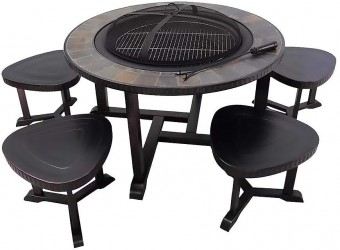 Semineu Strend Pro Grill, metal, 4 scaune, 105 cm