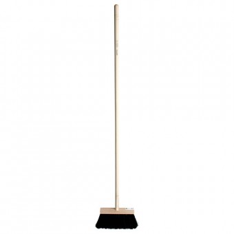 Mătură de podea 250 mm (NEGRU) + mâner din lemn 1200 mm