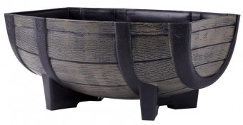 Ghiveci GDA Woodeff 817, natural, 41x29x19 cm, butoi
