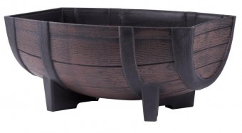Ghiveci GDA Woodeff 817, tec, 41x29x19 cm, butoi