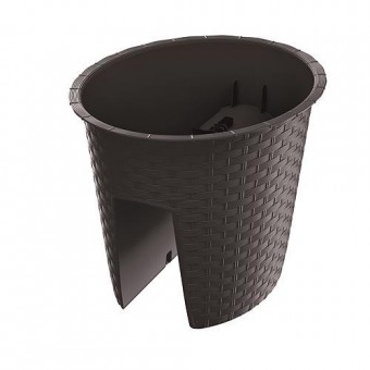 Ghiveci de flori RATOLLA Balustrada Oval 300, maro