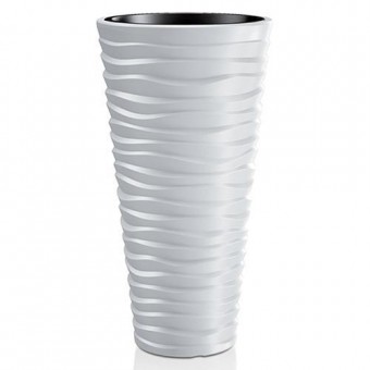Ghiveci de flori SAND Slim 400, 390x750 mm, alb
