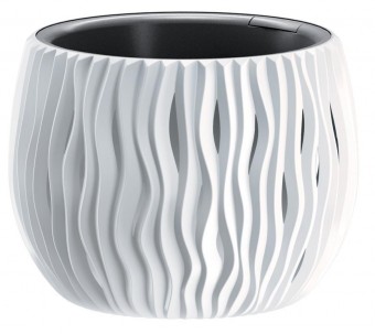 Ghiveci pentru flori SANDY Bowl 240, 238x161 mm, alb