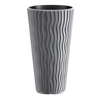 Ghiveci de flori Sandy Slim 400, argintiu