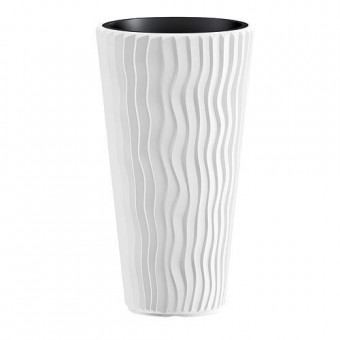 Ghiveci pentru flori Sandy Slim 400, alb