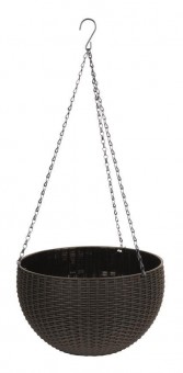 Ghiveci GDA Modern 835, agatat, lant, 26x16cm, maro