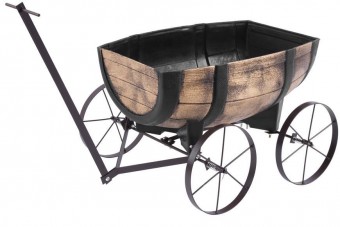 Ghiveci GDA Woodeff 817, vagon butoi de whisky, 41,5x29x19cm